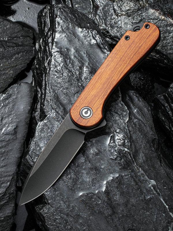 We Knife - CIVIVI Elementum Liner Lock Cuibourtia Wood Handle with Stonewashed D2 Blade