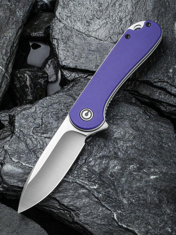 We Knife - CIVIVI Elementum Purple G10 Liner Lock Flipper Knife