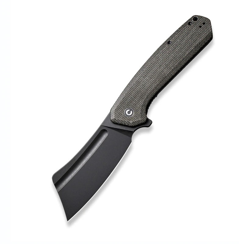 We Knife - CIVIVI Bullmastiff Liner Lock Dark Green Micarta with Black Stonewashed Blade