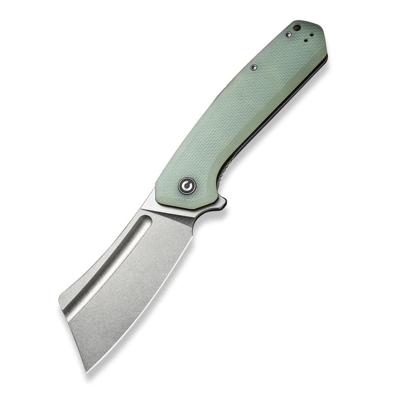 We Knife - CIVIVI Bullmastiff Liner Lock Natural Coarse G10 with Stonewashed Blade