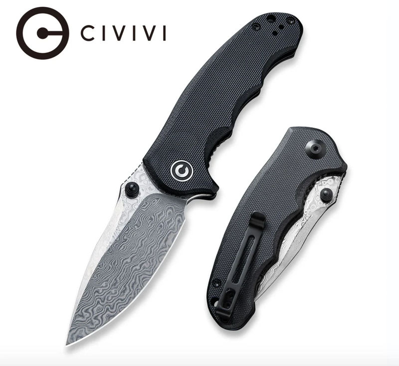 We Knife - CIVIVI Hooligan Thumb Studs Knife Black G10 Handle