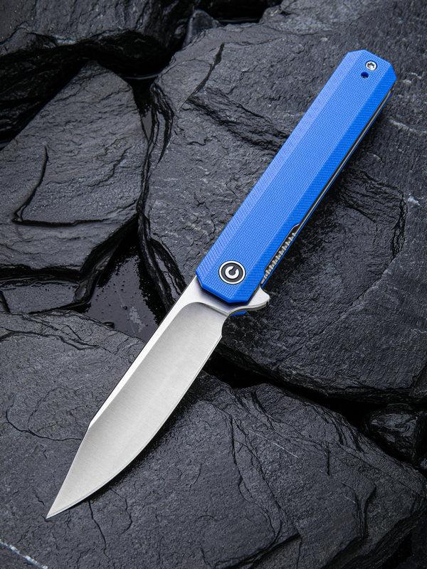 We Knife - CIVIVI Chronic Liner Lock Flipper Blue G10 / Satin Finish Knife
