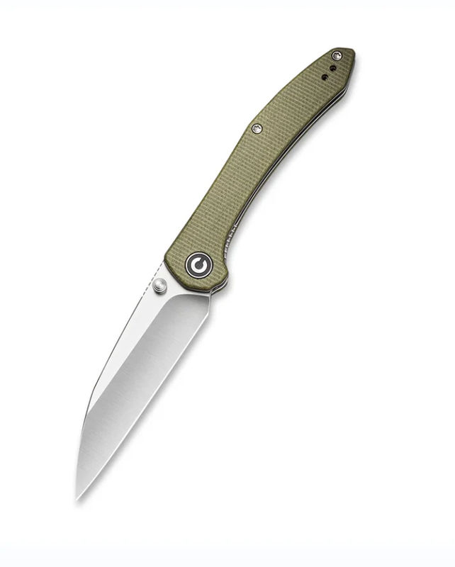 We Knife - CIVIVI Hadros Liner Lock Knife Thumb Stud with Olive Micarta Handles