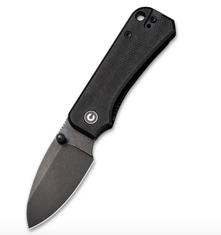 We Knife -Civivi Baby Banter Black SW Nitro-V Blade with Black G10 Handles