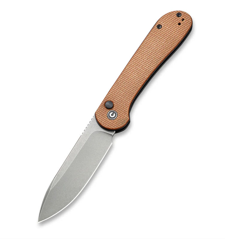 We Knife - Civivi Button Lock Elementum -Brown Micarta Handle