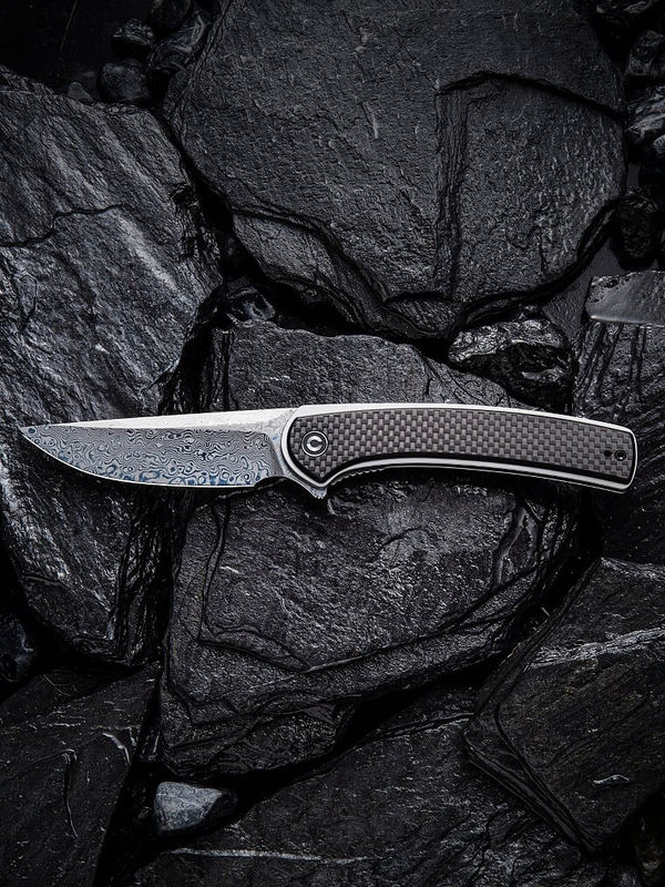 We Knife Company - CIVIVI Asticus Liner Lock Knife CF/ G-10 (3.8" Damascus)