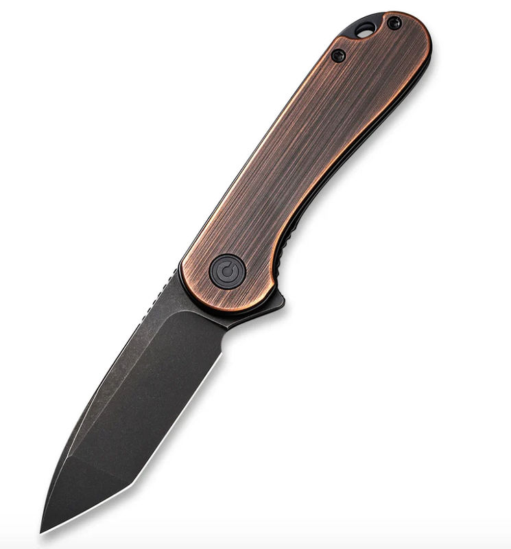We Knife - CIVIVI Elementum Tanto Flipper with Black Hand Rubbed Copper Handles