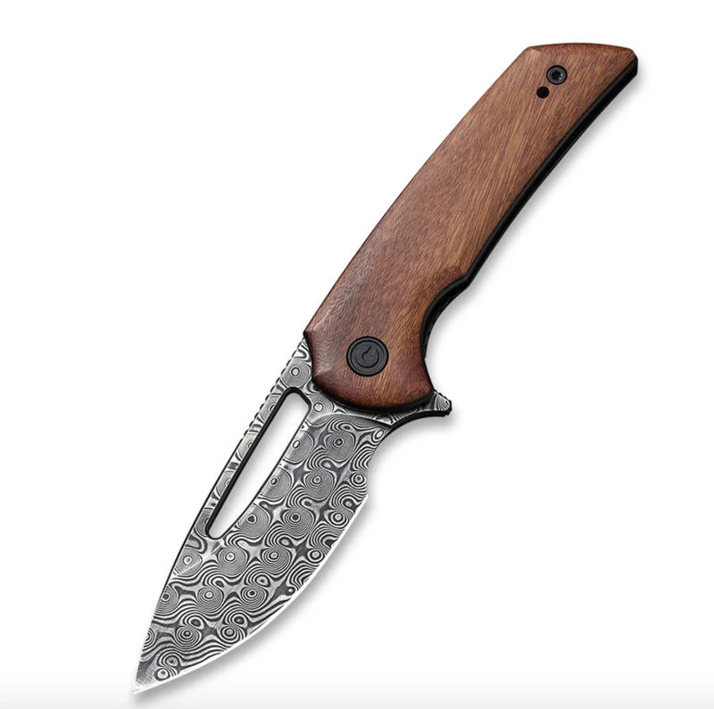 We Knife - CIVIVI Odium Damascus Black Blade with Cuibourtia Wood Handles