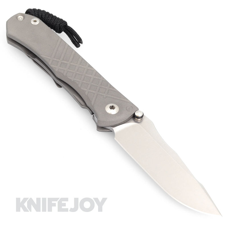 Chris Reeve Knives Umnumzaan Left Hand Plain Drop Point Magnacut Blade with Titanium Handles