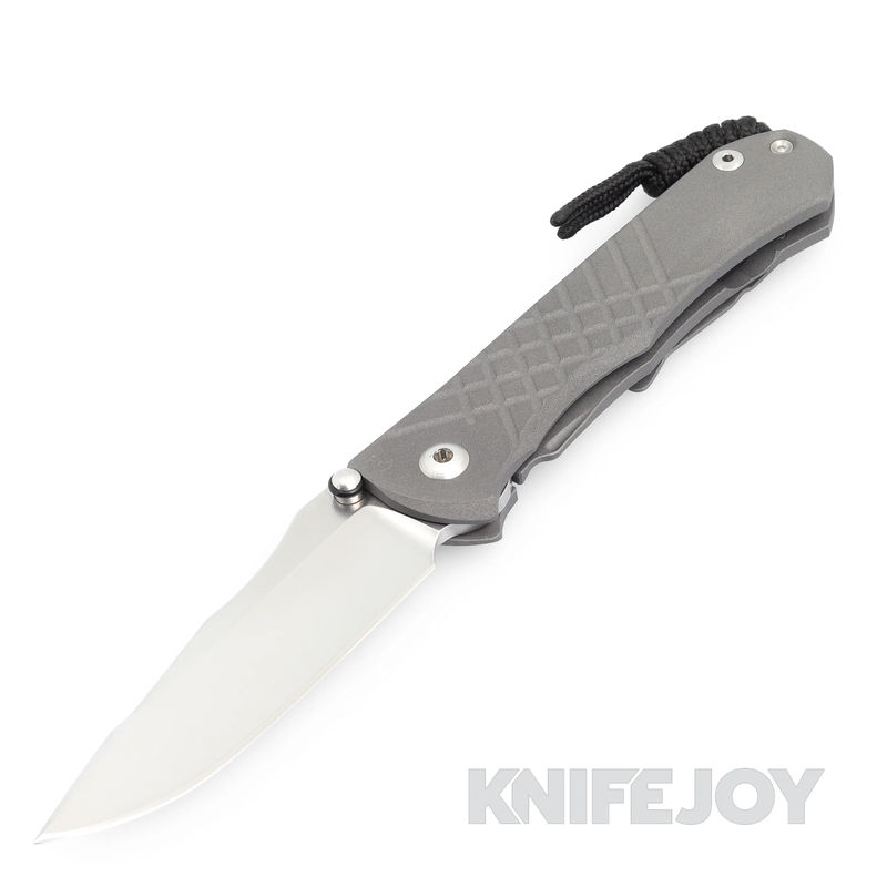 Chris Reeve Knives Umnumzaan Drop Point Magnacut Blade with Plain Titanium Handles