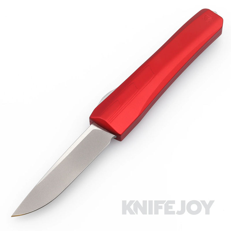 Core Edge 0331 Delta Red OTF Aluminum Chassis with S35VN Single-Edge Blade Blasted/ Satin Flats and Stainless Hardware