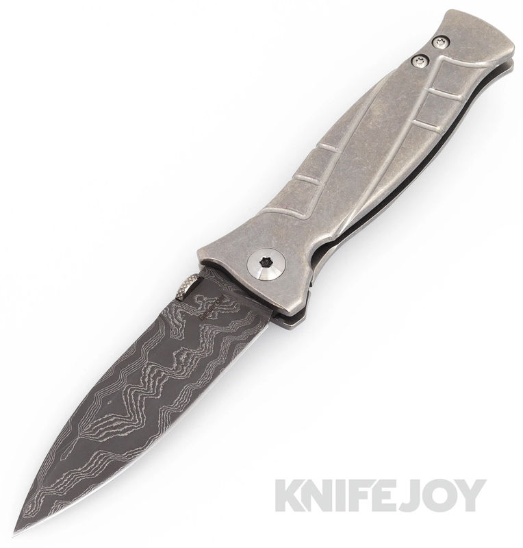 Les George Custom MK3 Damascus Blade with Titanium Handles