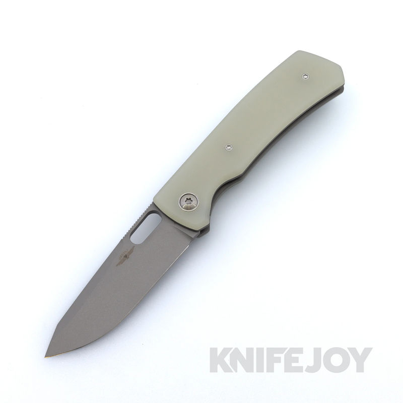 Jarosz Custom Knives Kali Titanium Liner Lock AEB-L Blade with Ghost G10 Scales