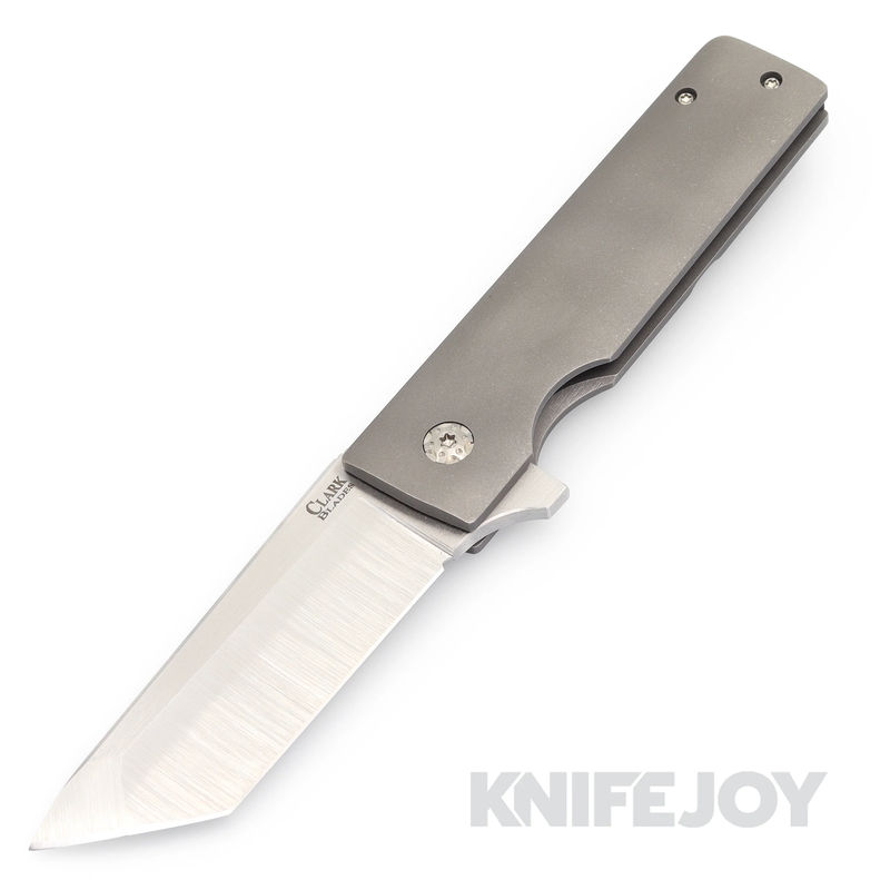 David Clark Knives Grunt 3.75 Flipper Magnacut Blade with Titanium Scales