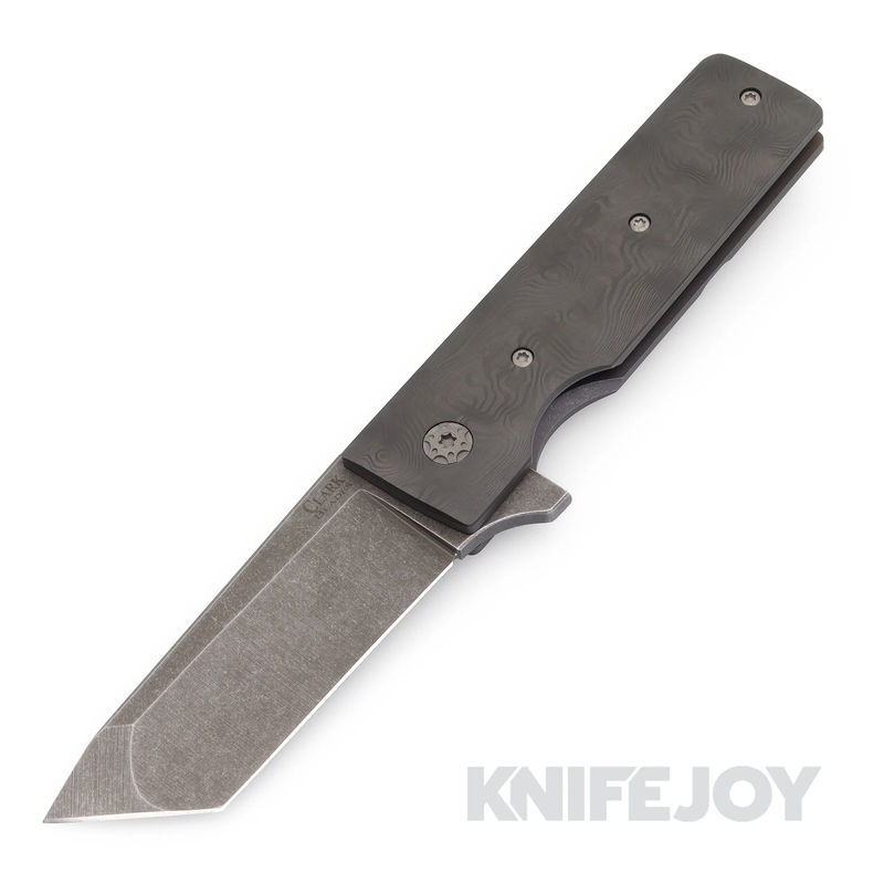 David Clark Knives Grunt 3.25 Flipper Magnacut Blade with Carbon Fiber Scales