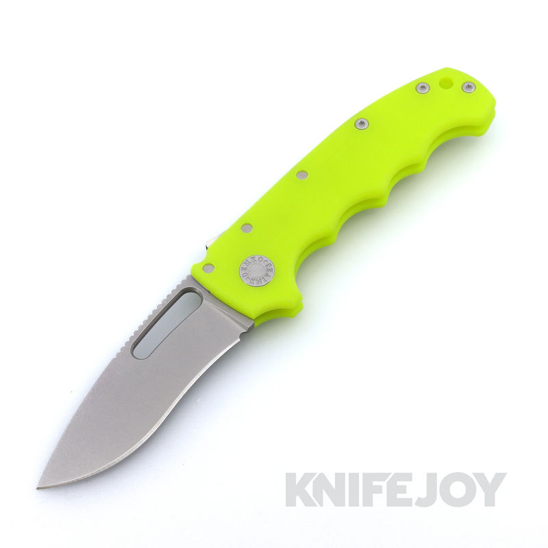 Demko Knives MG AD20S Kopis 20CV Blade with Day Glow Peel-Ply G10 Finger Groove Handles
