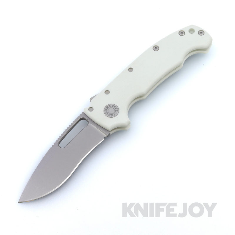 Demko Knives MG AD20S Kopis 20CV Blade with White Peel-Ply G10 K-1 Handles
