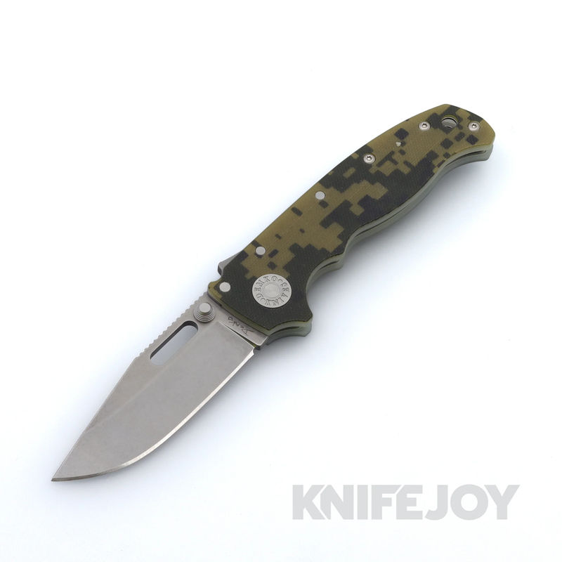 Demko Knives AD20.53VCAMOG10-CP 3V Clip Point Blade with Digi Camo G10 Handles