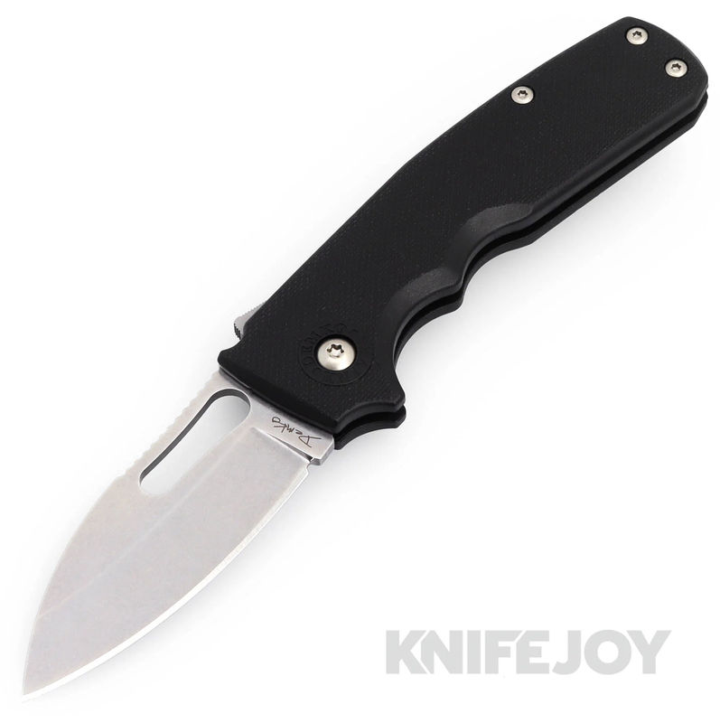 Demko Knives AD20.5SCAUS10ABLKGRIV-SS Shark Cub AUS10A Slicer Shark Blade with Black GRN Handles
