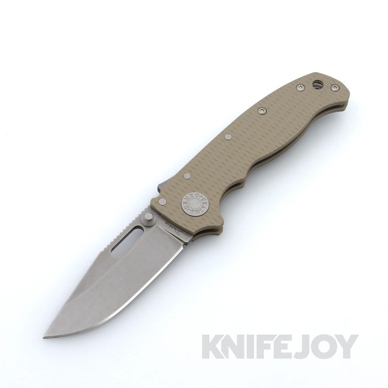 Demko Knives AD20.53VFDEG10-CP 3V Clip Point Blade with FDE G10 Handles