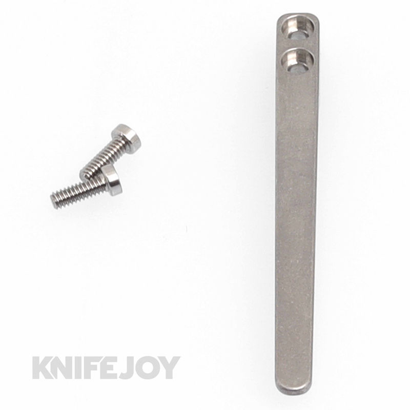 Fellhoelter Full Size Titanium Plain Pocket Clip Stonewash Finish