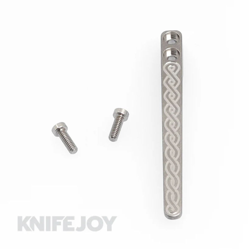 Fellhoelter Full Size Titanium Milled CELTIC Pocket Clip Stonewash Finish