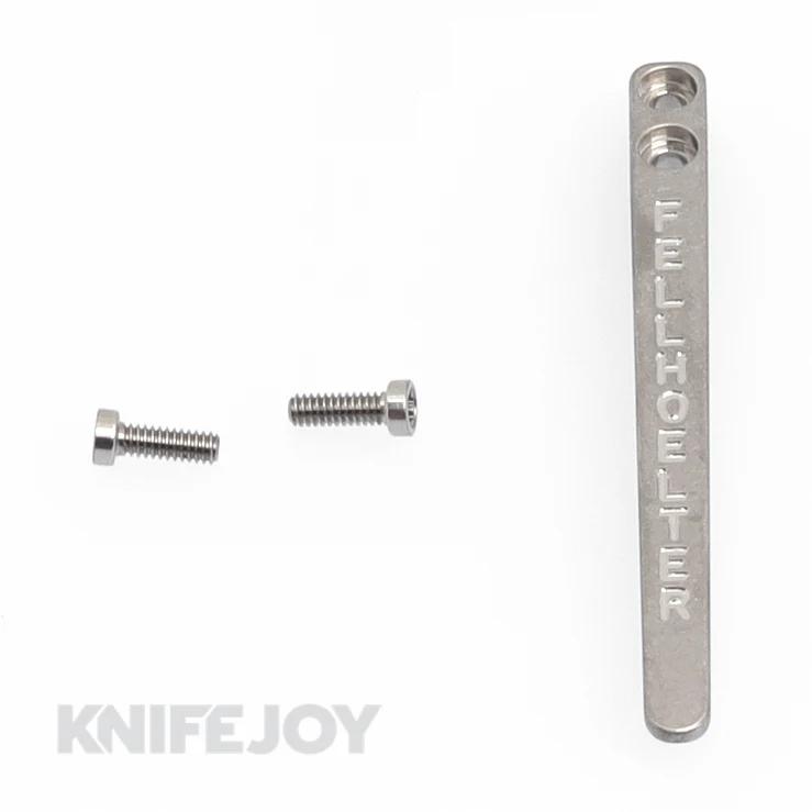 Fellhoelter Full Size Titanium Milled NAME Pocket Clip Stonewash Finish