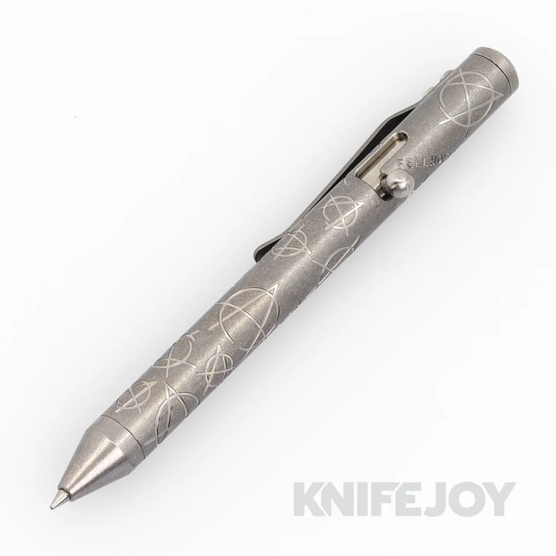 Fellhoelter TiBolt G2 Pen Titanium Anarchy Engraved