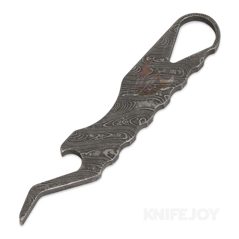 Nichols Damascus Beskar Bottle Opener EDC Pry Bar