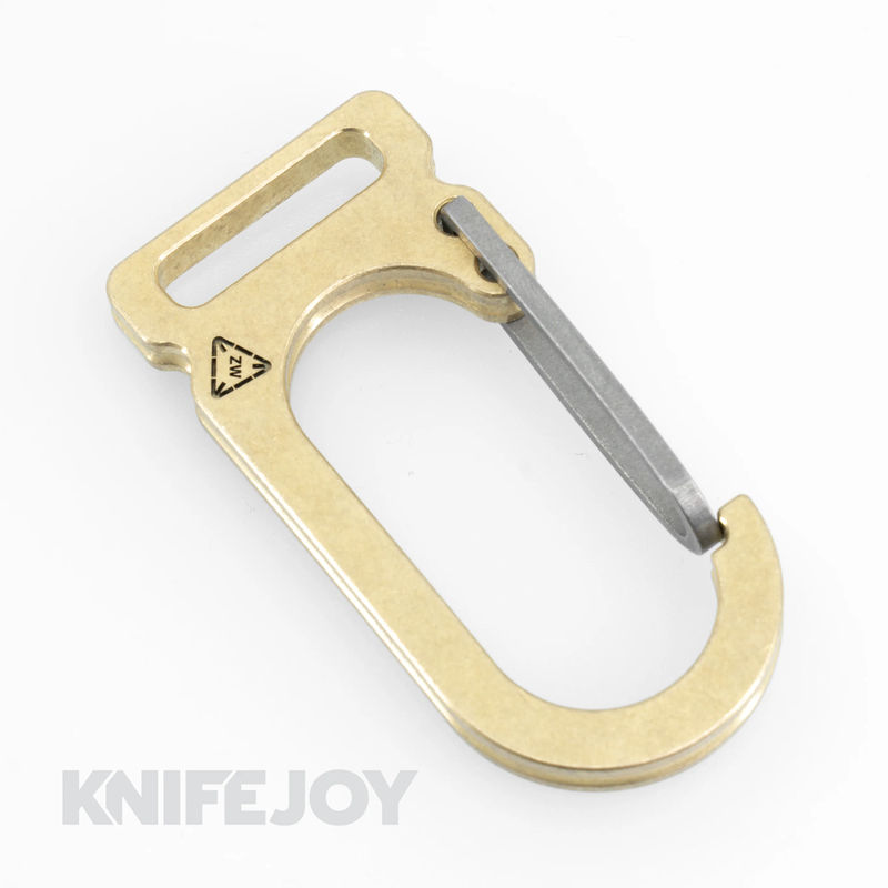 Zach Wood Custom Tools Billit Bill Carabiner Brass with Titanium Gate