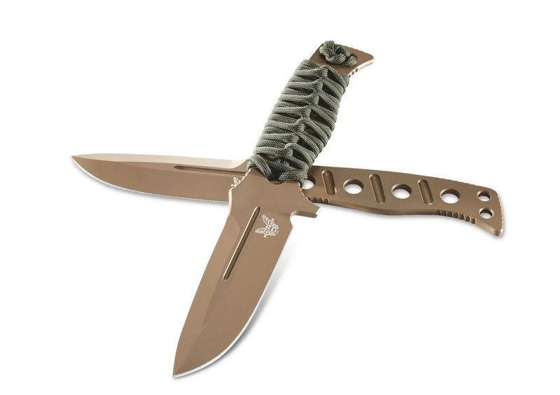 Benchmade 375FE-1 Fixed Adamas Fixed Blade Knife Olive Paracord (4.2" FE)