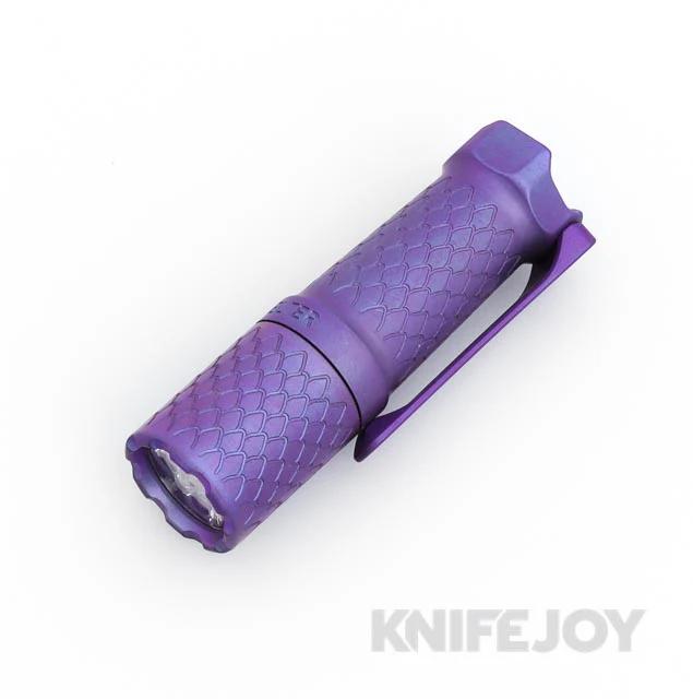 Fellhoelter FTD Torch Purple Anodized Dragon Engraved Titanium Flashlight