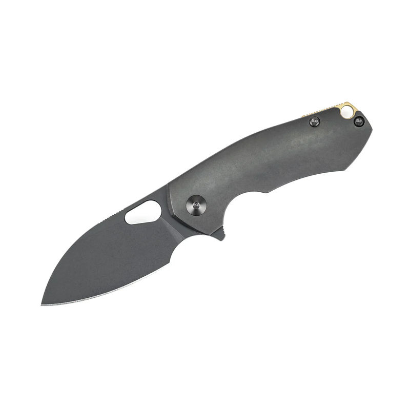 GiantMouse Knives Vox/Anso Riv Frame Lock Knife M390 PVD Blade with PVD Titanium Handles