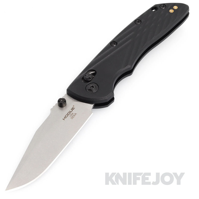 Hogue HOGK24379MC Deka ABLE Lock™ Folder Clip Point Magnacut Blade with Black Polymer Handles