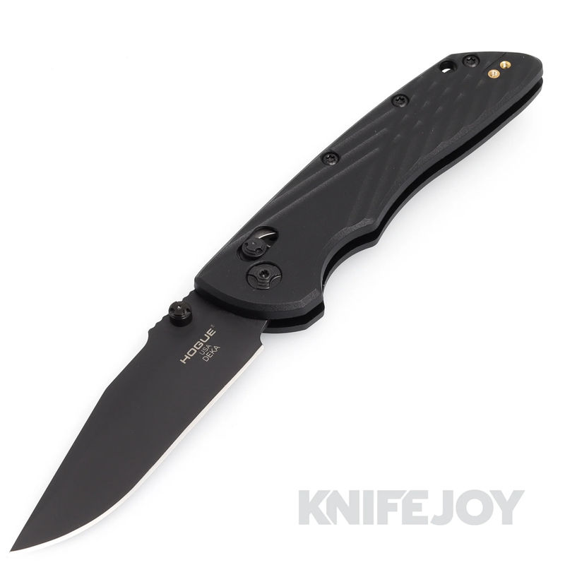 Hogue HOGK24376MC Deka ABLE Lock™ Folder Clip Point Magnacut Blade/ Black Cerakote Finish with Black Polymer Handles