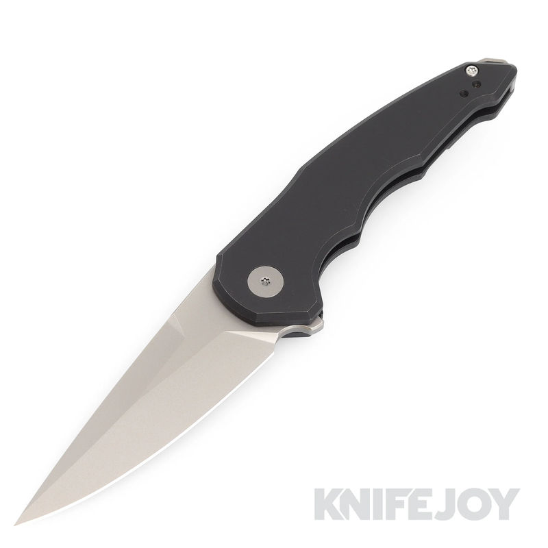 Hoback Knives HOB4211 OneSam Folder Knife CPM-20CV Stonewash Blade with DLC Black Stonewash Titanium Handles