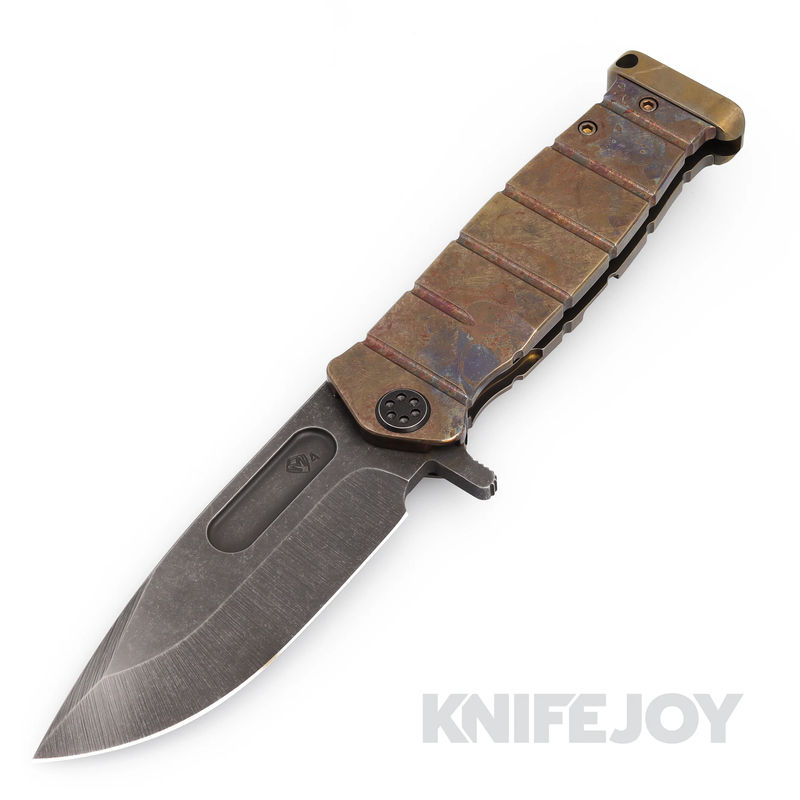 Medford Knives USMC FF S45VN Acid Distressed Blade with Scorched Earth Handle/ OS Tumbled PVD Hardware and Clip