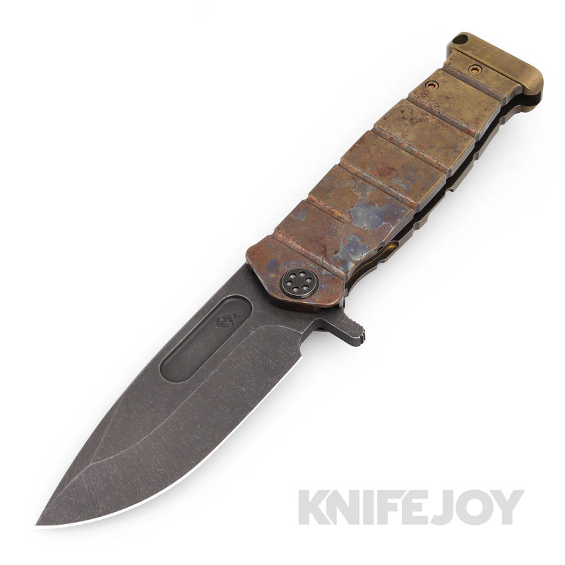 Medford Knives USMC FF S45VN Acid Distressed Blade with Scorched Earth Handle/ OS Tumbled PVD Hardware and Clip