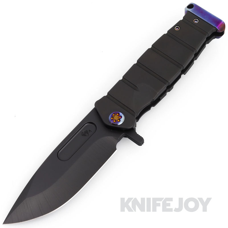 Medford Knives USMC FF S45VN DLC Blade with DLC Handles/ Flamed Hardware and Clip