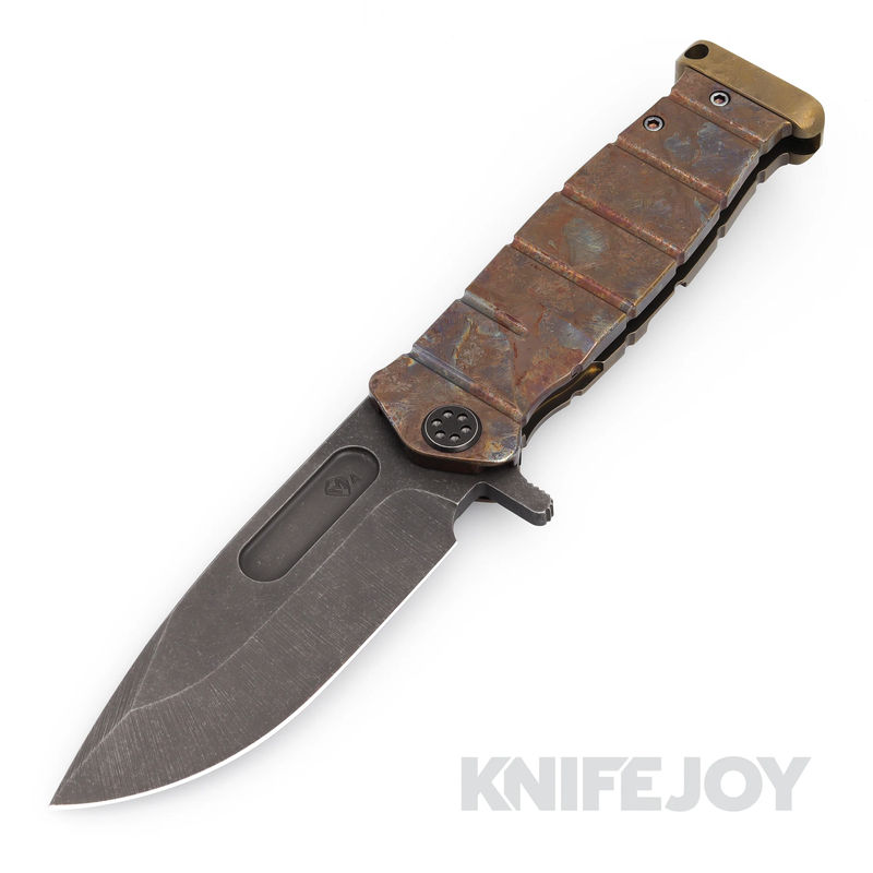 Medford Knives USMC FF S45VN Acid Distressed Blade with Scorched Earth Handle/ OS Tumbled PVD Hardware and Clip