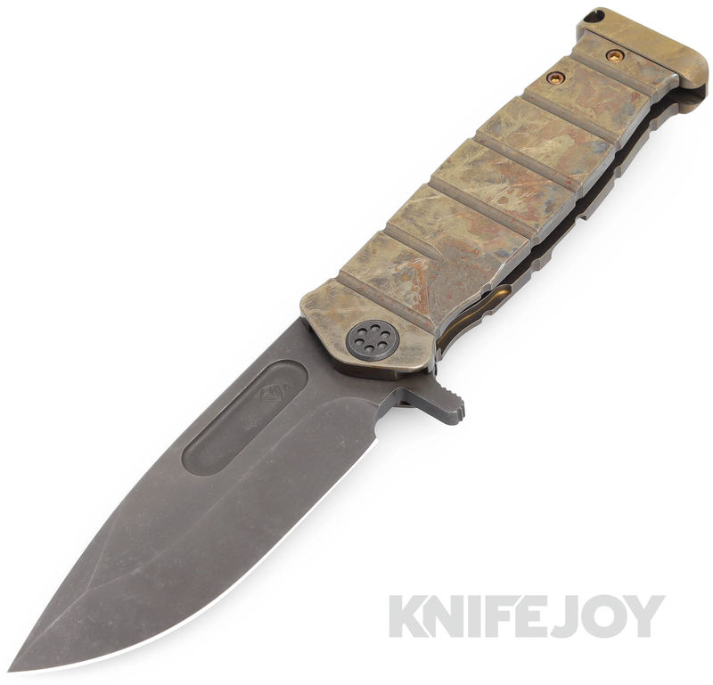 Medford Knives USMC FF S45VN Acid Distressed Blade with Scorched Earth Handle/ Distressed PVD Hardware and Clip