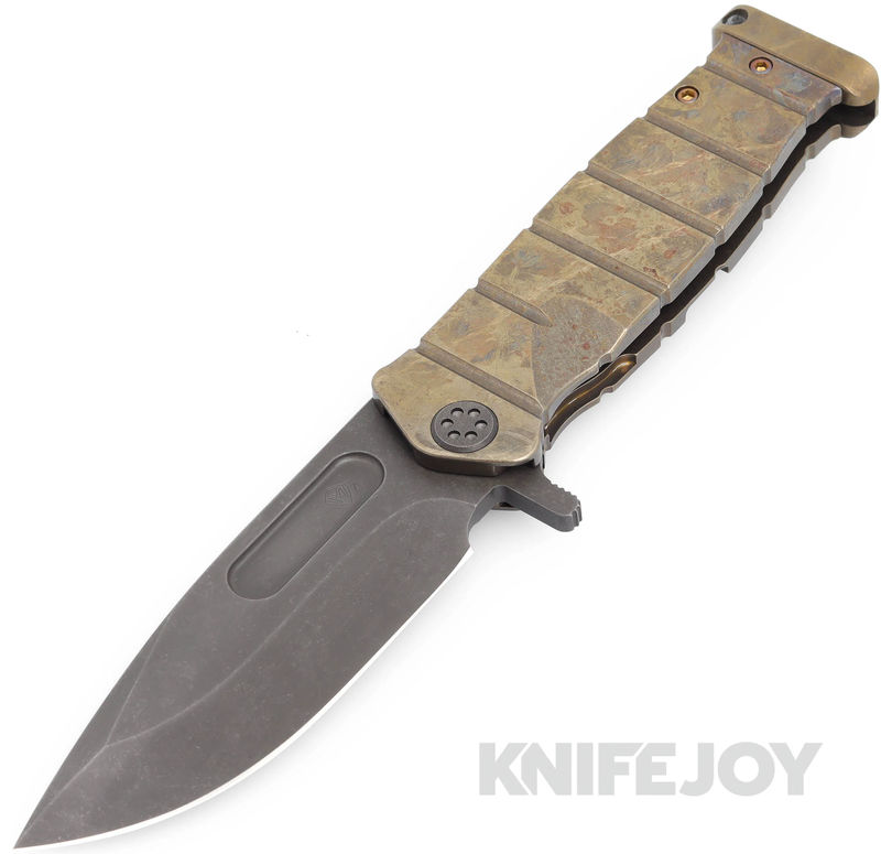 Medford Knives USMC FF S45VN Acid Distressed Blade with Scorched Earth Handle/ Distressed PVD Hardware and Clip