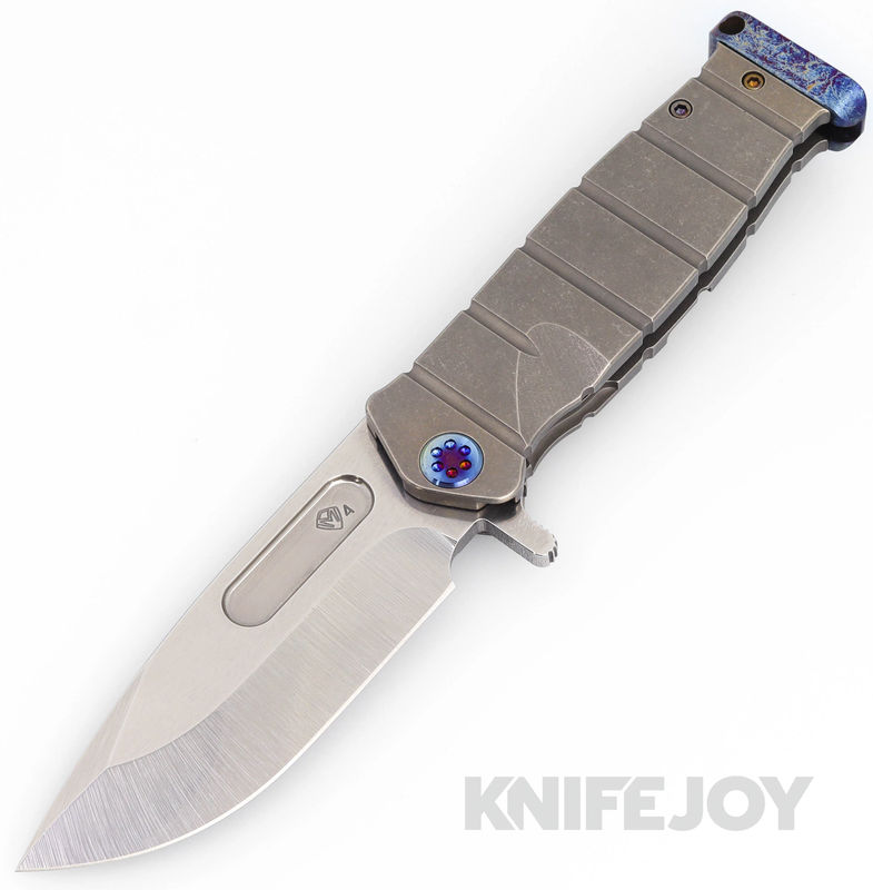 Medford Knives USMC FF S45VN Tumbled Blade with Old School Tumbled Handles/ Flamed Hardware and Clip