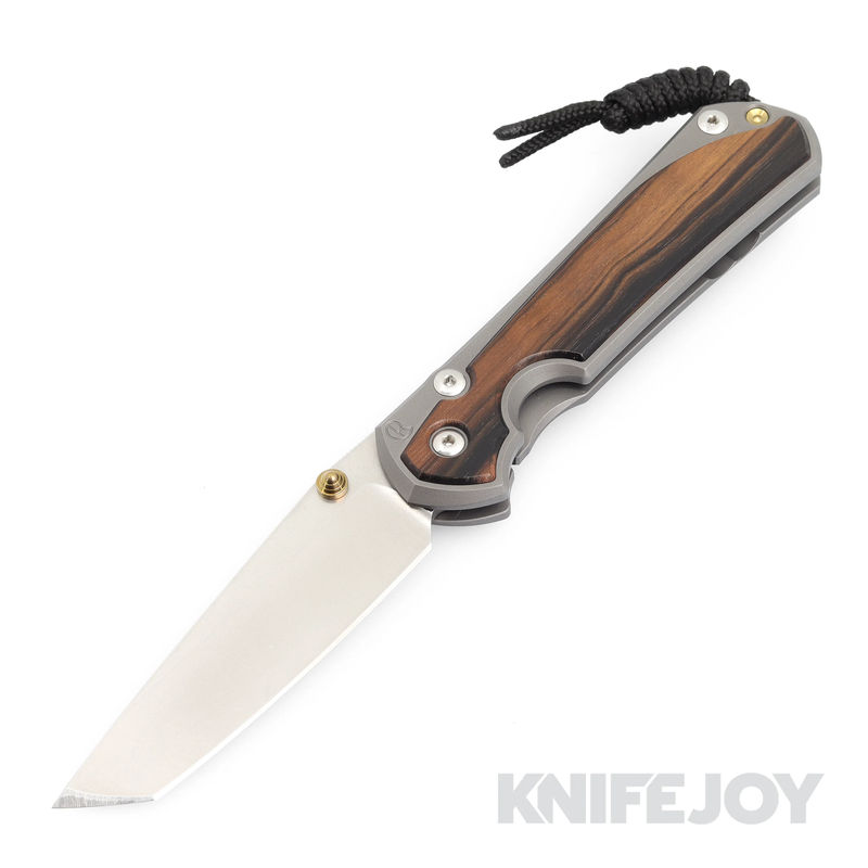 Chris Reeve Knives Large Sebenza 31 Tanto Magnacut Blade with Macassar Ebony Inlays Handles