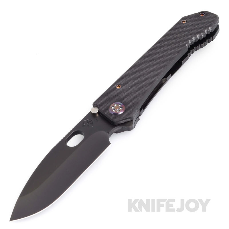 Medford Knives 187 DP 20CV PVD Blade with Black G10 Handles/ Flamed Hardware & Clip KJ Exclusive