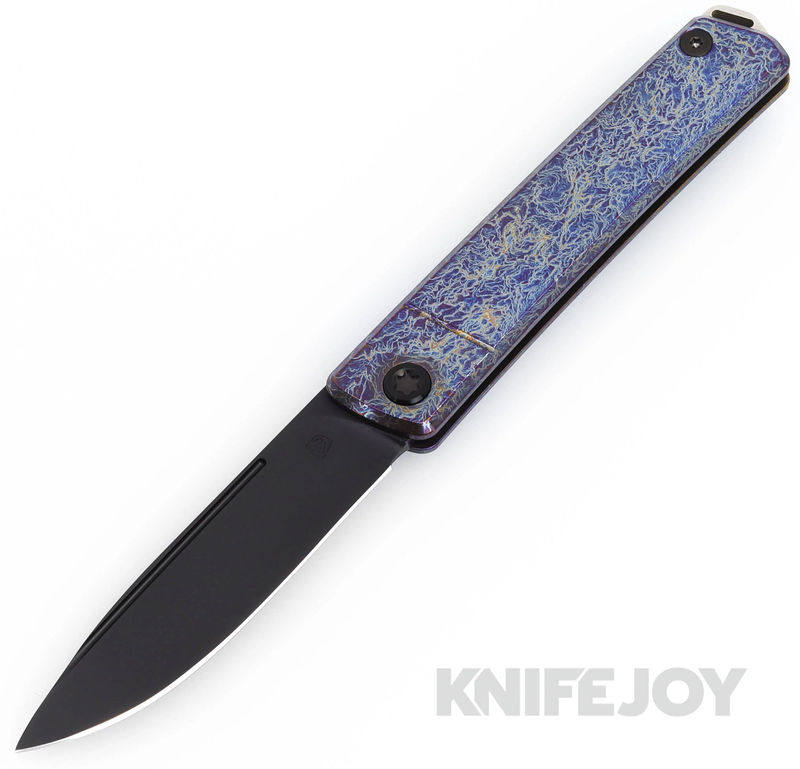 Medford Knives Gentleman Jack-2 S45VN DLC Drop Point Blade with Flamed/ Acid Etch Handles/ PVD Hardware and DLC Clip