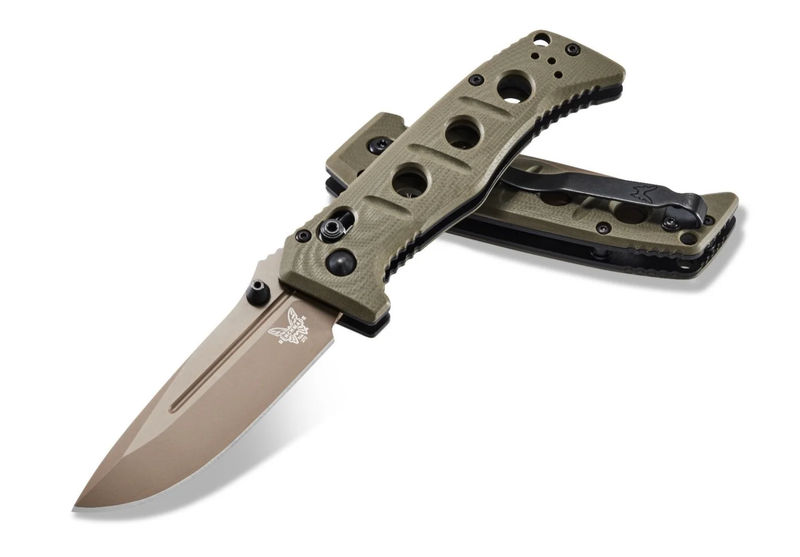 Benchmade Mini Adamas 273FE-2 AXIS Lock Knife Olive G-10 (3.25" FE)