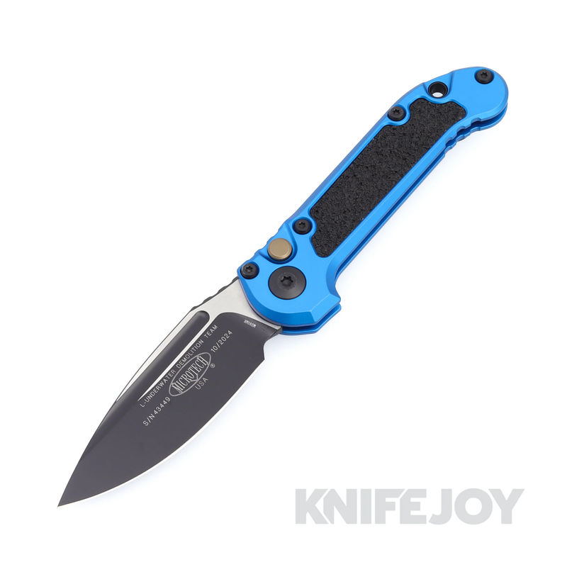 MICROTECH 1135-1BL Auto L.U.D.T. GEN III Auto Two-Tone Standard Blade with Blue Aluminum Handles