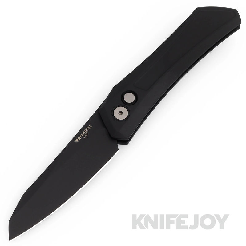 Pro-tech Knives PT-DS103 Auto Sinkevich Design Oligarch Auto DLC Black Magnacut Blade with Solid Black Aluminum Handles
