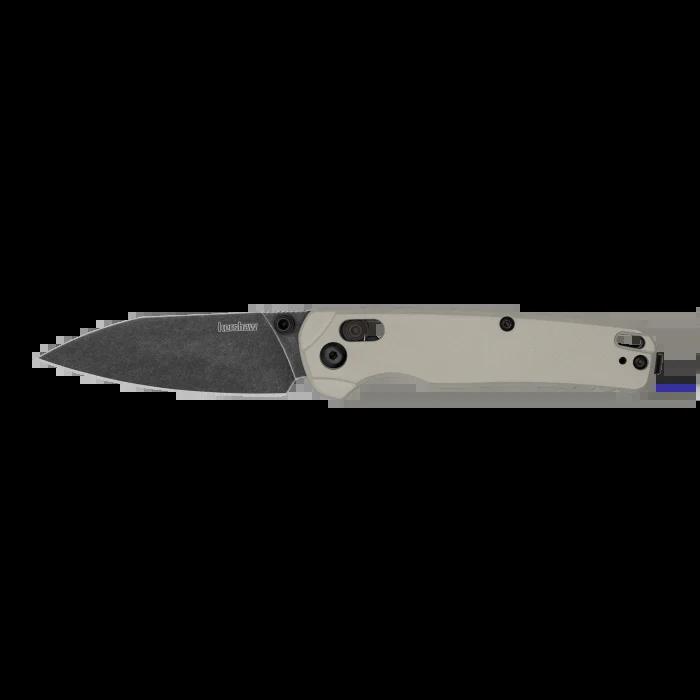 Kershaw 6105 Bel Air DuraLock KVT Folder Magnacut Blackwash Blade with Bright Nickel Cerakote Aluminum Handles